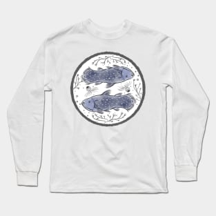 Japanese Coelacanth Art Logo Long Sleeve T-Shirt
